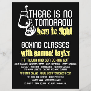 Flyer Nascer Para Lutar, Boxing Club, Boxing Formador Ad