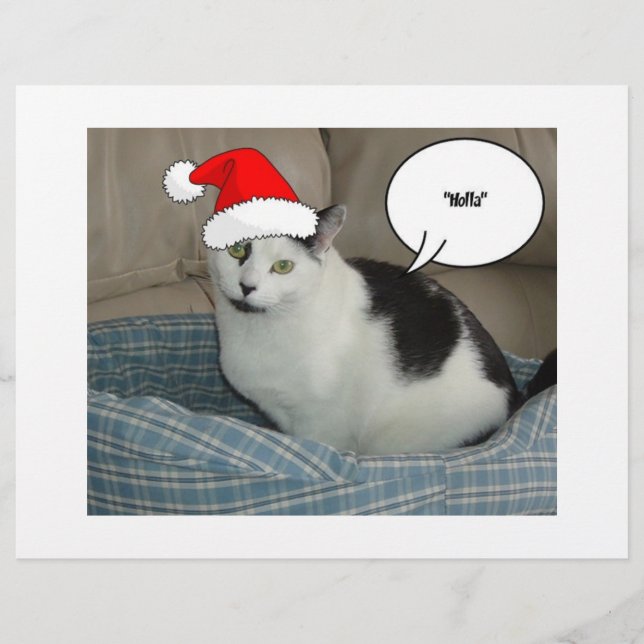 Flyer Natal Black and White Kitten (Frente)
