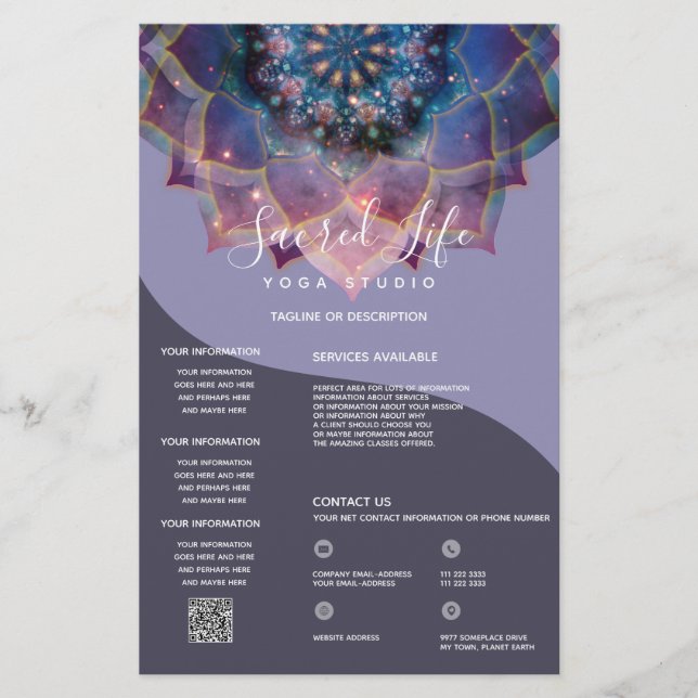 Flyer Nebula Bloom | Mandala (Frente)