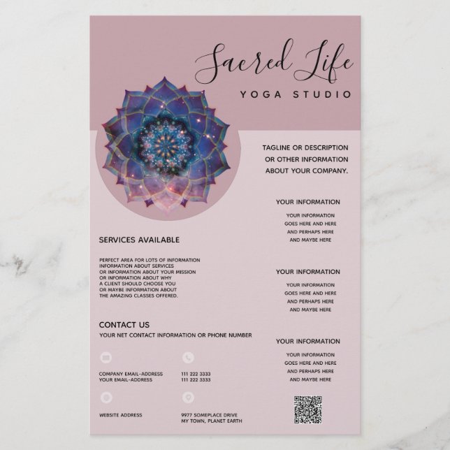 Flyer Nebula Bloom | Mandala (Frente)
