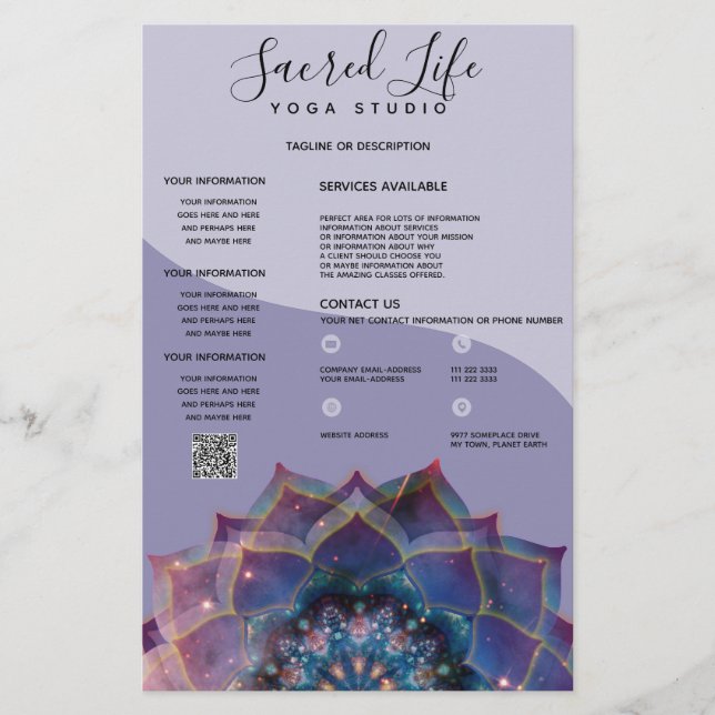 Flyer Nebula Bloom | Mandala (Frente)