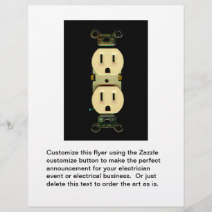 Flyer Negócio elétrico dos eletricistas da tomada do