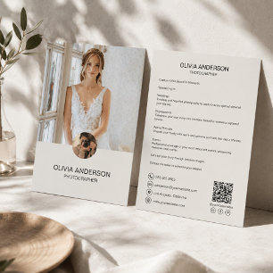 Flyer Negócios de Fotógrafo QR de Foto Personalizada Mod