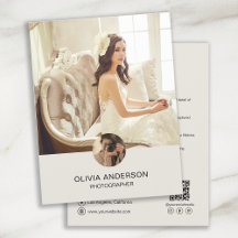 Negócios de Fotógrafo QR de Foto Personalizada Mod