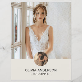 Flyer Negócios de Fotógrafo QR Personalizado Moderno