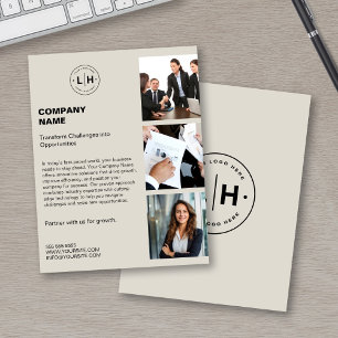 Flyer Negócios de Fotos com Logotipos Personalizados Mod
