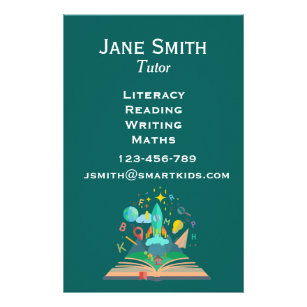 Flyer Negócios de Literacy English ou Math tutoring