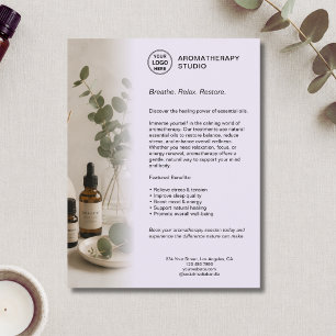 Flyer Negócios de Spa de Aromaterapia Logotipo Personali