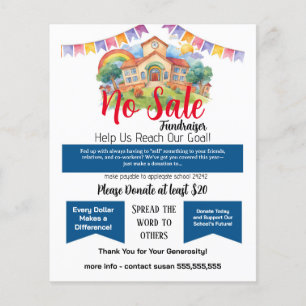 Flyer Nenhum evento de arrecadação de fundos SALE