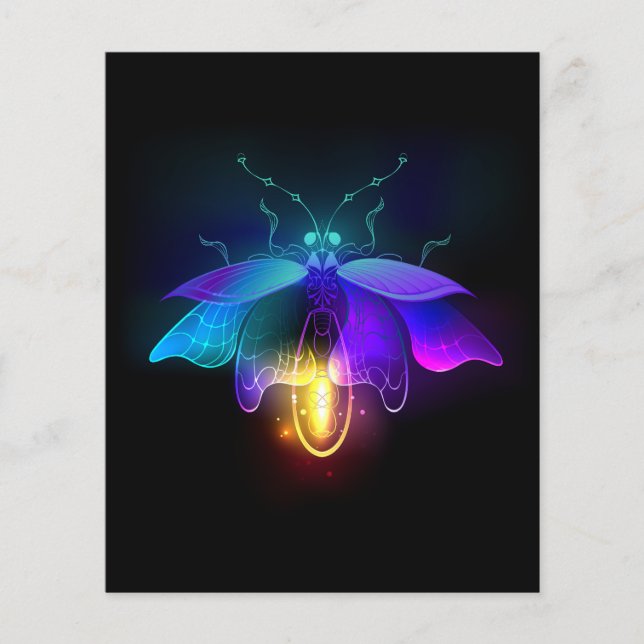 Flyer Neon Firefly a preto (Frente)