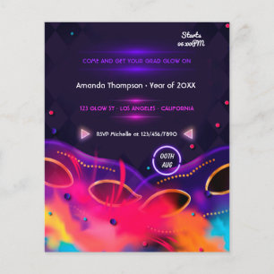 Flyer Neon Glow Festa de formatura