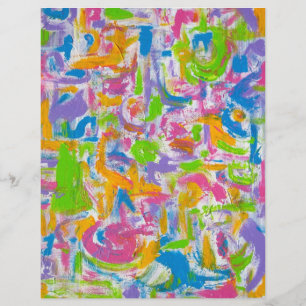 Flyer Neon Grafite - Abstrato Art Brushstrokes