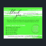 Flyer Neon Obrigado A Lavar Instruções De Cuidados<br><div class="desc">Neon Obrigado A Lavar Instruções De Cuidados</div>