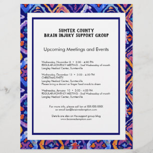 Flyer Newsletter Ikat do Marinho Laranja Azul