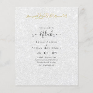 Flyer NIKAH Islâmico Bismillah Casamento Convites ORÇA