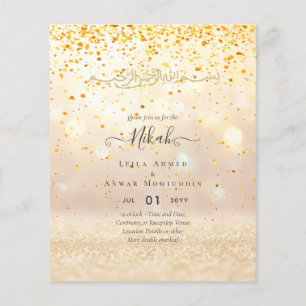 Flyer NIKAH Islâmico Bismillah Casamento Convites ORÇA