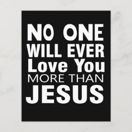 Flyer Ninguém jamais te amará mais do que Jesus