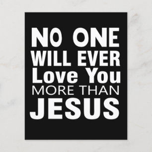 Flyer Ninguém jamais te amará mais do que Jesus  