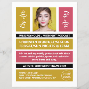 Flyer No Ar - Podcaster Photo - Retro Podcast