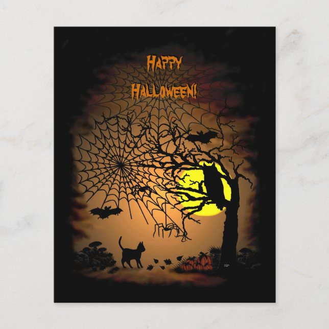 Flyer Noite de Halloween, Feliz Halloween! (Frente)