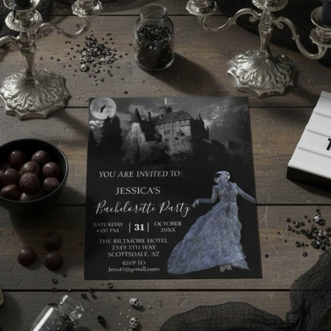 Flyer Noiva de Frankenstein Despedida de Solteira Hallow (Criador carregado)