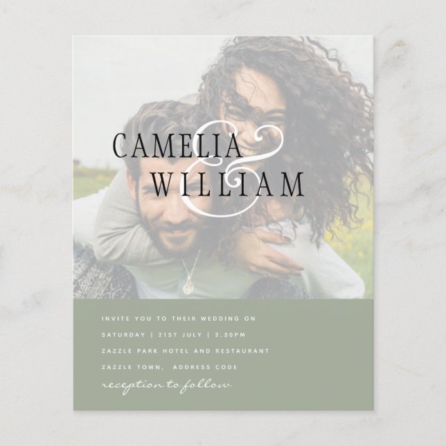 Flyer NOIVADO de Convite PHOTO Wedding Salvar Data (Frente)