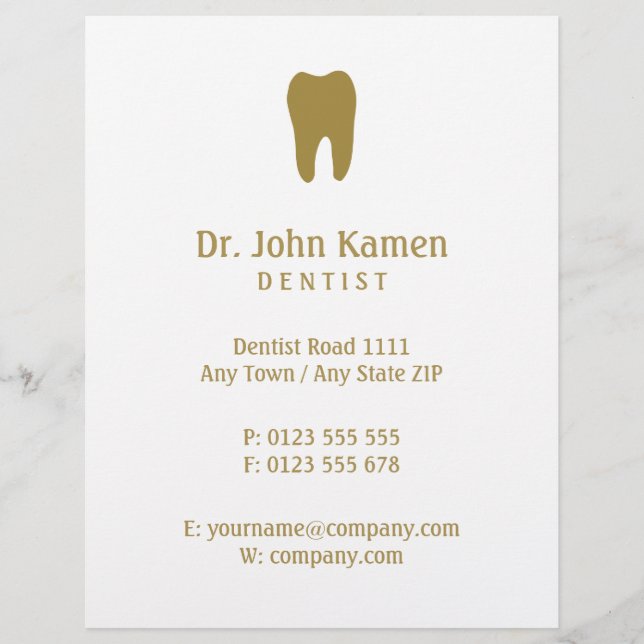 Flyer Nome Dentista | Informações Gold (Frente)