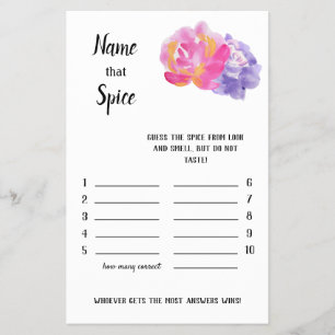 Flyer Nome que Especiaria - Flores Violetas