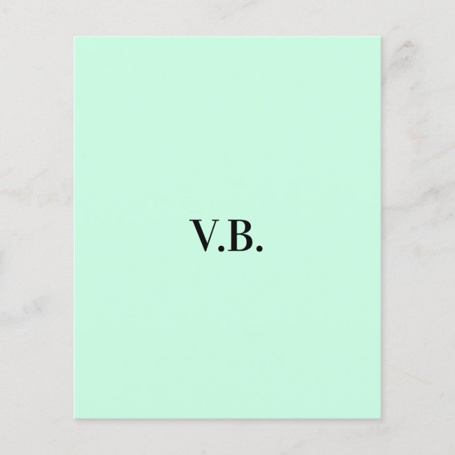 Flyer Nome simples de adição de cor sólida texto monogra (Frente)