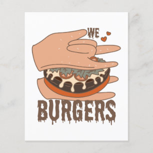 Flyer Nós Amamos Burgers - Burger Love - ASL ILY Obsessi