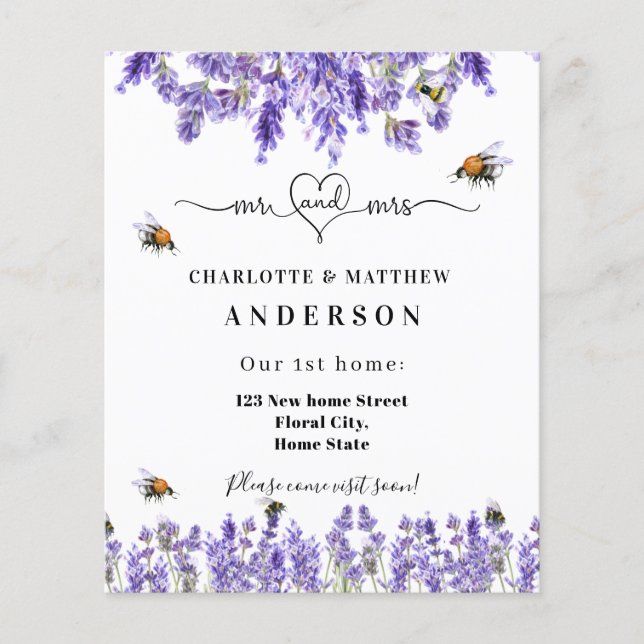 Flyer Novo endereço residencial muda de lavanda (Frente)