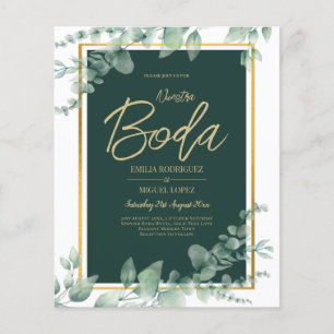 Flyer Nuestra Boda Greenery Espanha CÓDIGO QR