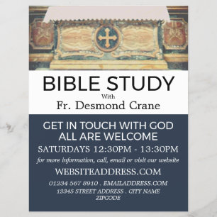 Flyer O Altar do Panteão, Roma, Classe da Bíblia Cristã