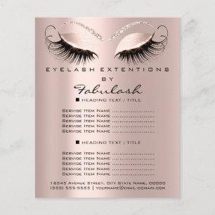 Flyer O aviador do brilho do rosa do salão de beleza da