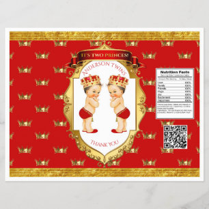 Flyer O bebé junta o envoltório Dourado vermelho do sa