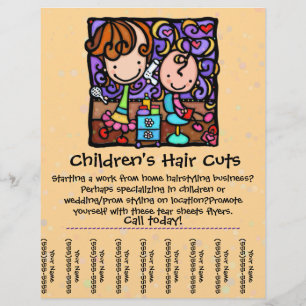 Flyer O cabelo das crianças dos cortes & dos estilos de