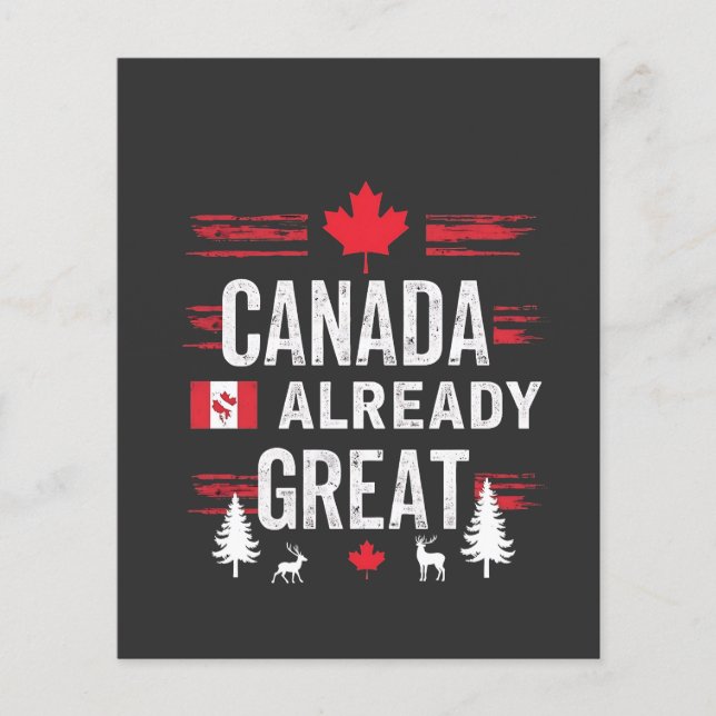 Flyer O Canadá já é excelente Anti-Trump do MAGA (Frente)