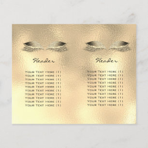Flyer O chicote de vidro Dourado do olho da composição