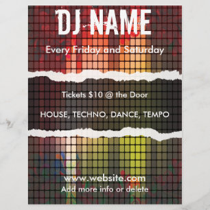 Flyer O equalizador da música barra o insecto