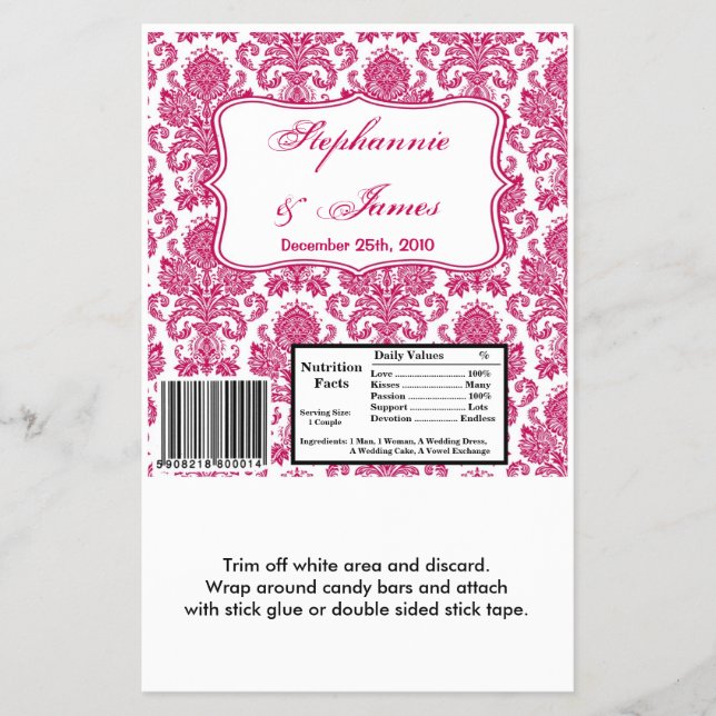 Flyer O Grande Bar de Hershey Fusia White Damask Lac (Frente)