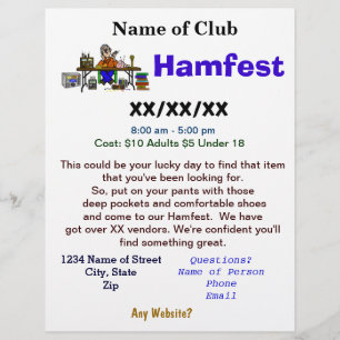 Flyer O insecto 2 de Hamfest tomou partido do vendedor