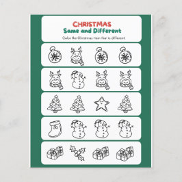 Flyer O Natal Vermelho Verde Igual e Diferente