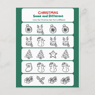 Flyer O Natal Vermelho Verde Igual e Diferente