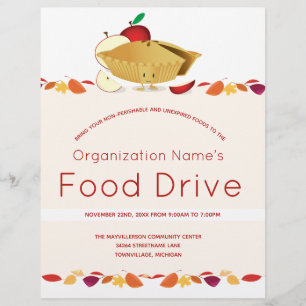 Flyer O nome da organização da unidade de Comida deixa