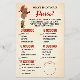 Flyer O que há na sua carteira de Chá de fraldas do Purs
