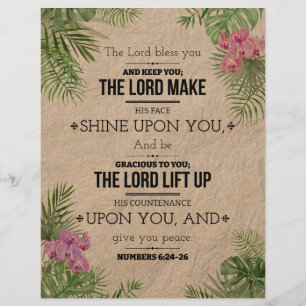 Flyer O Senhor te abençoe, Números 6:24-26