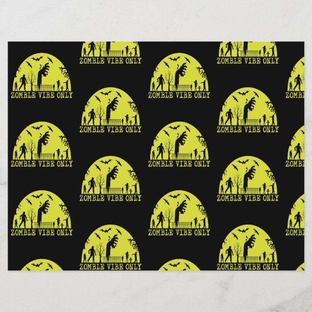 Flyer O Zombie Vibes Apenas Papel Escrapbook (Frente)