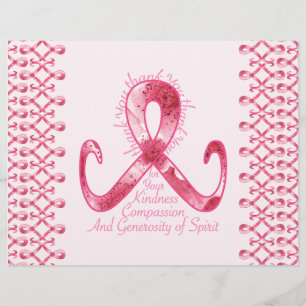 Flyer Obrigado cor-de-rosa da fita você