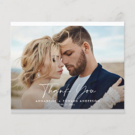 Flyer Obrigado de casamento da foto do Script de Orçamen