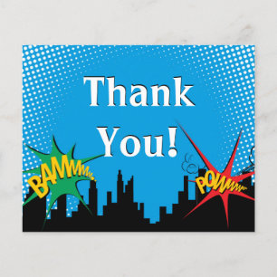 Flyer Obrigado do aniversário do menino cómico do